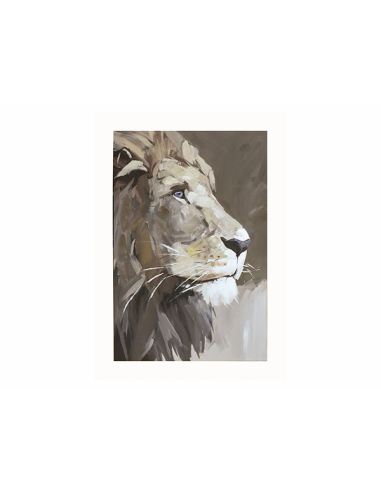 Lienzo decorativo león perfil