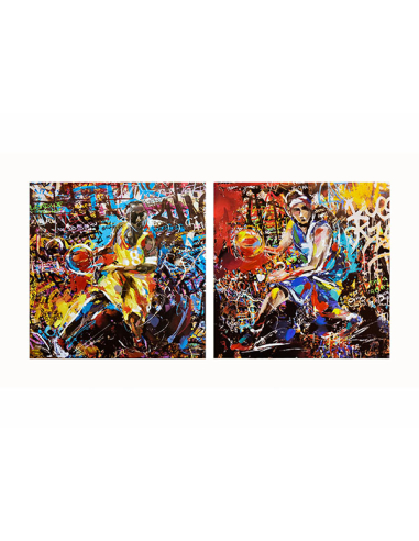 Set 2 Lienzos decorativos basket...