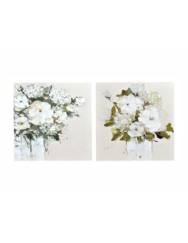 Set 2 Lienzos decorativos flores...