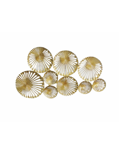 Panel decorativo aluminio círculos oro