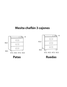 Mesita chaflán 3 cajones... 2