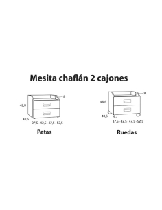 Mesita chaflán de 2 cajones... 2