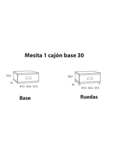 Mesita un cajón con base 2
