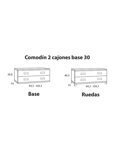 Comodín de 2 cajones base