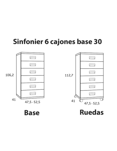 Sinfonier seis cajones base