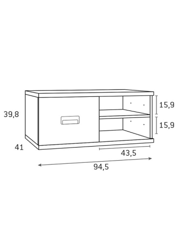 Módulo auxiliar contenedor y estante