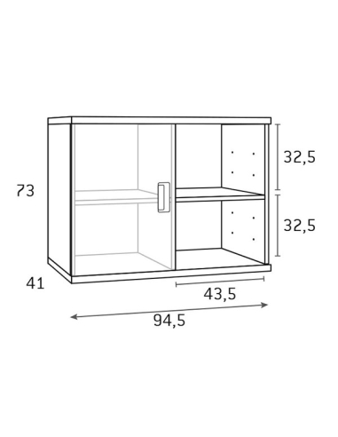 Módulo auxiliar puerta y estante