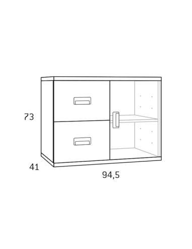 Módulo auxiliar contenedores y puerta