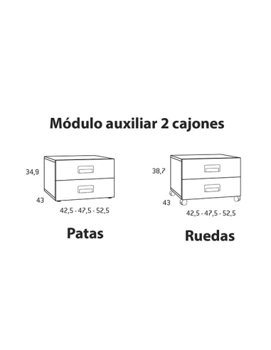 Módulo auxiliar Cube dos cajones