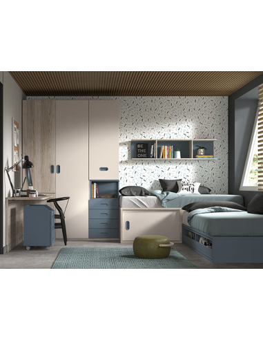 Armario juvenil cuatro estantes con...