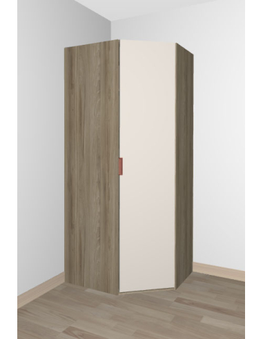 Armario juvenil rincón chaflán 1 puerta Armario juvenil rincón chaflán 1 puerta