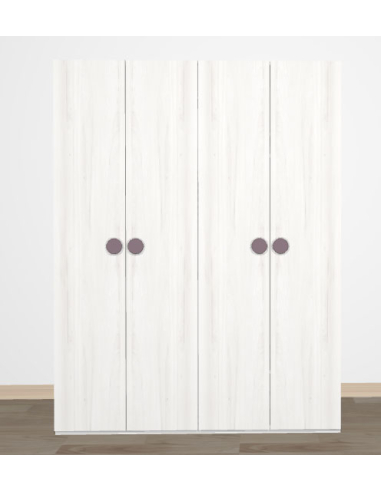 Armario juvenil 2+2 con 4 puertas largas