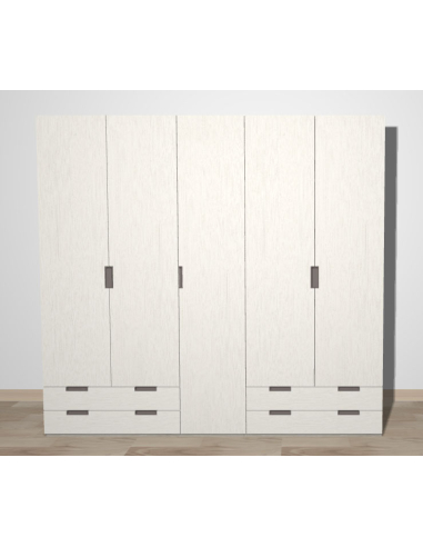Armario juvenil 5 puertas 4 cajones