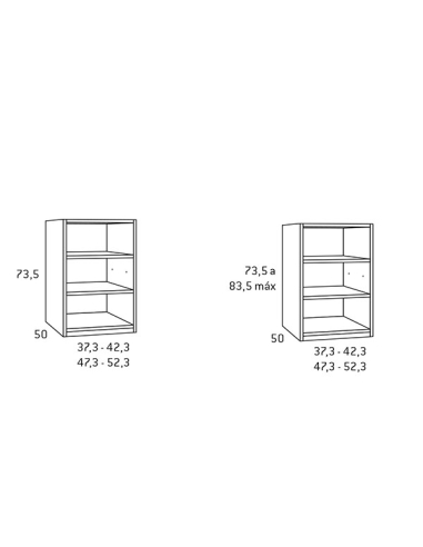 Bajo mesa estudio estantes