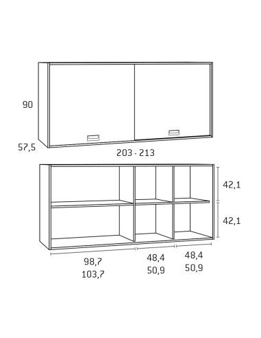 Puente puertas correderas 57 de fondo