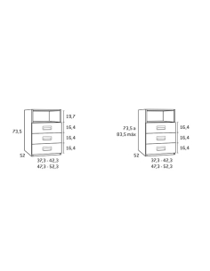 Bajo mesa estudio tres cajones 2
