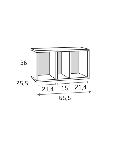 Estantería colgante dos estantes