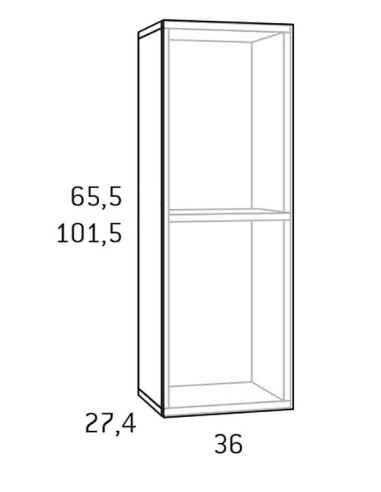Módulo colgante una puerta vertical