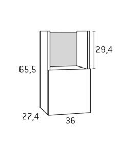 Estantería colgante abierta... 2