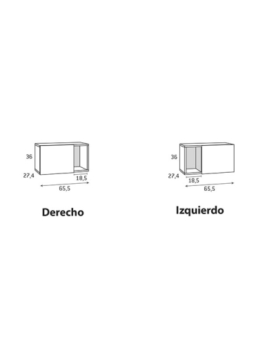 Módulo colgante push puerta y hueco