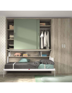 Cama abatible horizontal con armario 2