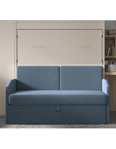 Cama 135 abatible horizontal con sofá en