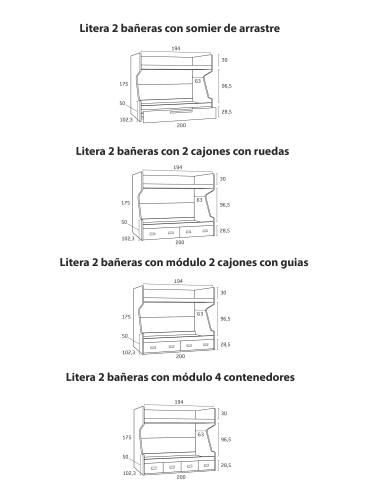 Cama literal juvenil online Cama literal juvenil online