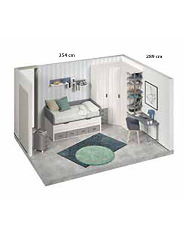 Composición habitación juvenil F001