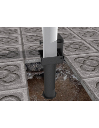Base de parasol metálica empotrable...