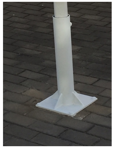 Base de parasol metálica para fijar...