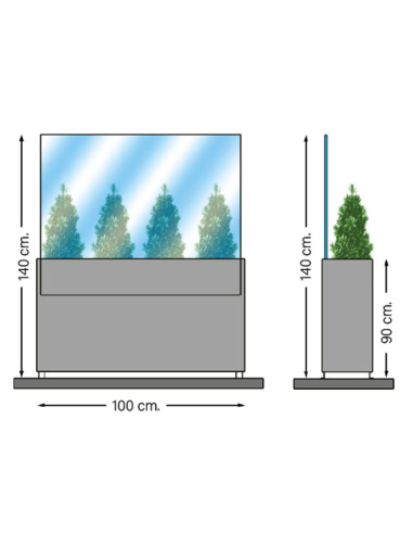 Jardinera hierro 100x22x136 cm Jardinera hierro 100x22x136 cm