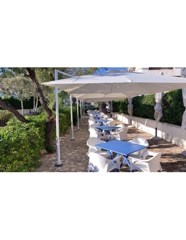Parasol Aluminio 3x3m mástil lateral...