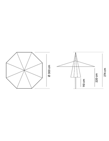 Parasol Madera Plus Ø 3 m Parasol Madera Plus Ø 3 m