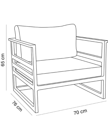Sillón aluminio 1 plaza