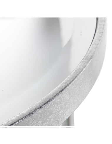 Set 2 mesas auxiliares metal plateado...