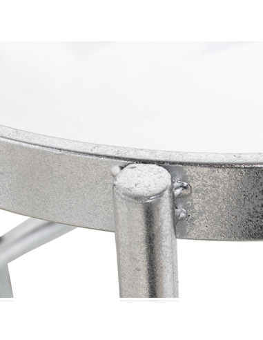 Set 2 mesas auxiliares metal plateado...