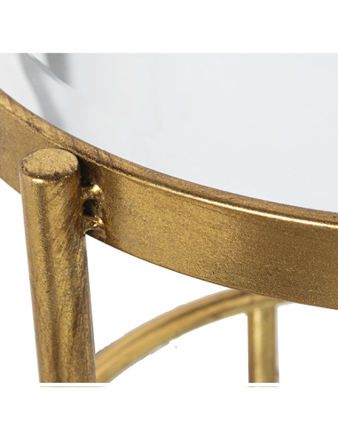 Set 2 mesas auxiliares metal dorado... Set 2 mesas auxiliares metal dorado...