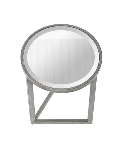 Set 2 mesas auxiliares plateadas con...