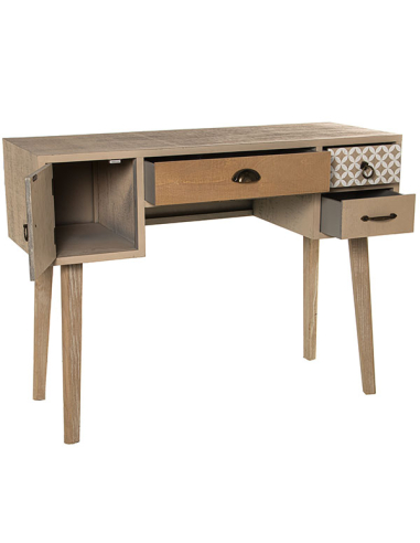 Mueble entrada madera con 4 cajones