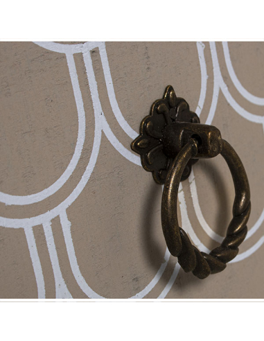 Mesita de noche madera con 3 cajones