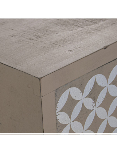 Mesita de noche madera con 3 cajones