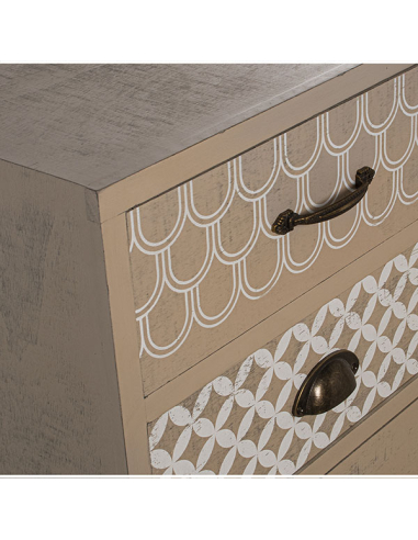 Cómoda madera con 5 cajones
