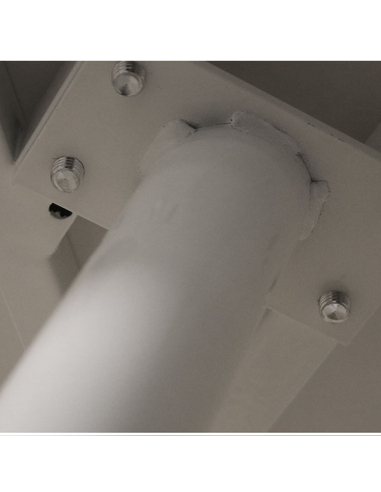 Mesa de comedor fija madera natural y...