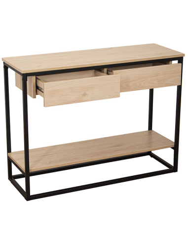 Mesa de entrada metal negro con 2...