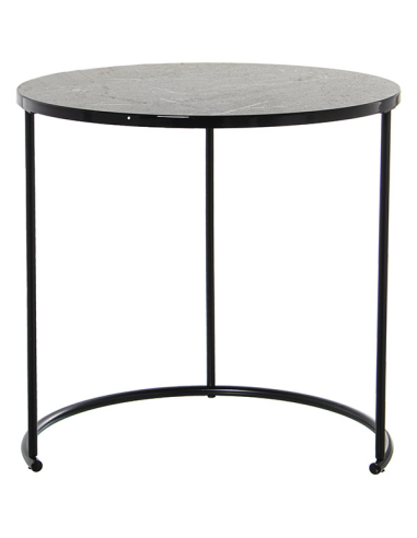 Set 2 mesas auxiliares metal y madera...