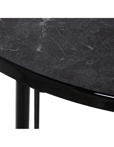 Set 2 mesas auxiliares metal y madera...