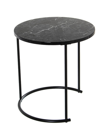 Set 2 mesas auxiliares metal y madera...