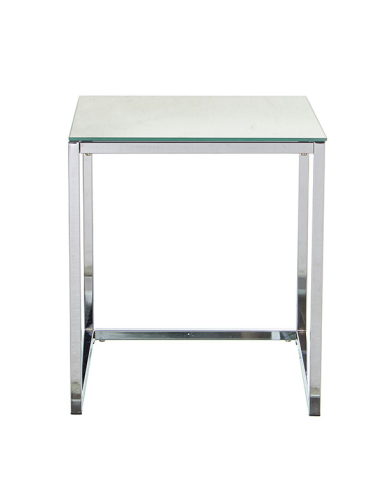 Set 2 mesas auxiliares metal y espejo