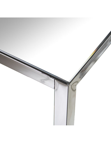 Set 2 mesas auxiliares metal y espejo