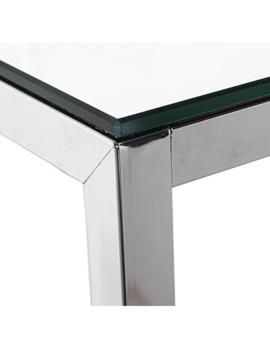 Set 2 mesas auxiliares metal y espejo